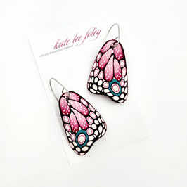 Limited edition - Pink butterfly wing earrings (small)