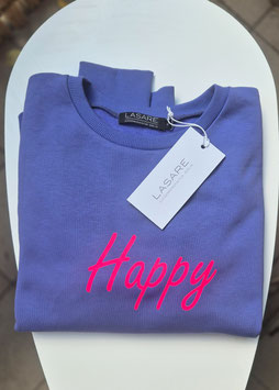 Pulli violet blue, Happy neon pink