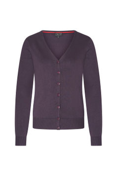 ZILCH Cardi V Neck, plum
