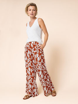 ZILCH Pants Wide, abstract-pecan
