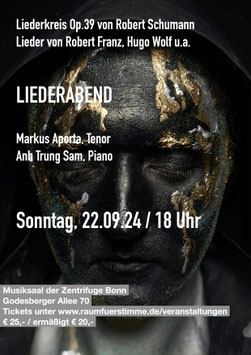Liederabend Robert Schumann, Robert Franz, Hugo Wolf u.a.