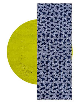 Tenugui "Quadrate" blau