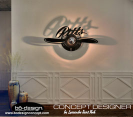 APPLIQUE MURALE AVIATION - CONCEPT DESIGNER / MODELE PITTS HELICE