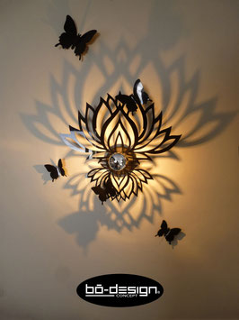 APPLIQUE MURALE DESIGNER / MODELE LOTUS KUPU " PAPILLONS "