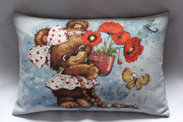 Gobelin Kissenhülle "lady bear"