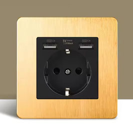 Presa Shuko+2 USB