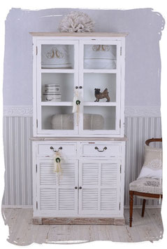 Credenza Cristalliera "WHITE VINTAGE"