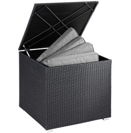 Portacuscini rattan nero 75 cm
