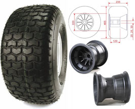 2 ruote sezione larga 18x9.50