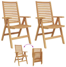 2 Sedie Teak pieghevoli