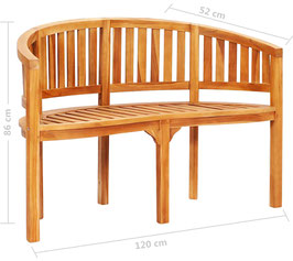 Panchina "Banana" Teak 120