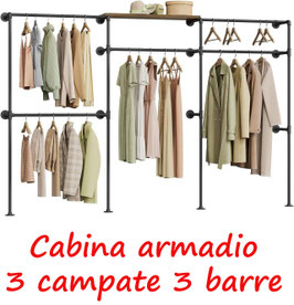 Cabina armadio 3 campate