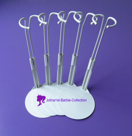 Set of 5 Kaiser Stands for Barbie Dolls White (New)