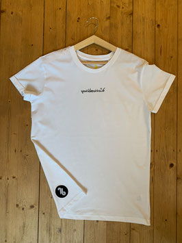 organic t-shirt, weiß/schwarz.