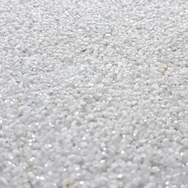 Weiß(Naturkorn) + Glitter Silber