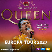 The Music Of Queen Live - Mit Valentin Findling - Europa-Tour 2027  (1159) Samstag, 06.02.2027 | 20:30 NÜRNBERG | Meistersingerhalle Nürnberg