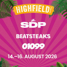 Festivalpass All Days | Highfield Festival 2026 14.08.2026 ─ 16.08.2026 GROSSPÖSNA | Störmthaler See