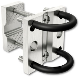 Sonnenschirmhalter aus Edelstahl für Balkongeländer rund und eckig Schirmhalterung bis Sonnenschirm 350 cm Schirmständer Balkon stabile Bügel Halterung sichere Befestigung am Geländer