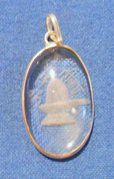 Bergkristallmedallion Shiva Lingam