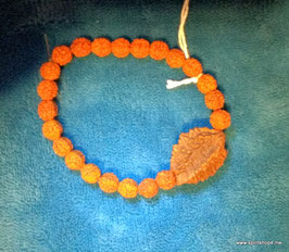 2 Augen Rudraksha Armband mit echtem Silberanhänger 2,7 cm NR 1