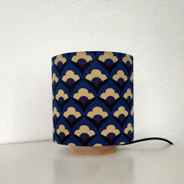 Lampe à poser Art déco S Bleu marine