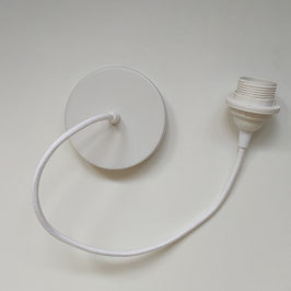 Câble 50cm suspension rosace blanche