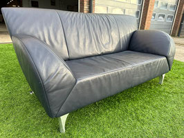 Bank JORI Longueville JR8100 leer blauw zetel sofa design + GRATIS BEZORGING!