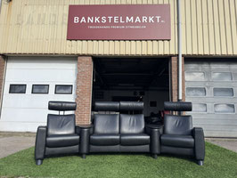 Stressless Atrion fauteuils bioscoop bankstel zwart leer + Gratis Bezorging!