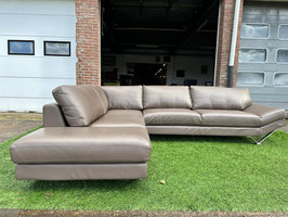 Hoekbank NATUZZI Releve bankstel bruin leer design sofa + GRATIS BEZORGING!