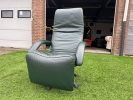 Jori Yoga JR-3390 design relax fauteuil stoel groen leer + Gratis bezorging!
