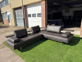 Hoekbank Rolf Benz  leer design bruin bankstel modern sofa +Gratis bezorging!