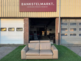 Bankstel  Made in Italia design 3 zits bank bruin  leer sofa + Gratis bezorging!