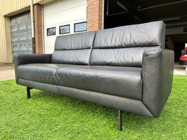 Bankstel PROMINENT Humberto bank zwart leer design sofa + GRATIS BEZORGING!