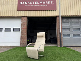 JORI Mensana relax design gebroken wit leren fauteuil + Gratis bezorging!(VERKOCHT)