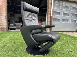 FSM Relax Smile relax fauteuil/stoel design zwart leer (Verkocht)
