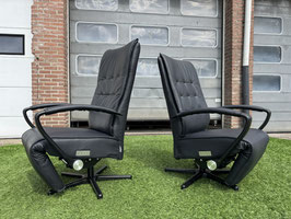 Fauteuils Prominent zwart relax stoelen elektrisch  design + Gratis bezorging!(VERKOCHT)