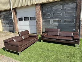 Banken JORI Shiva bruin leer relax bankstel design JR3960 + Gratis bezorging!