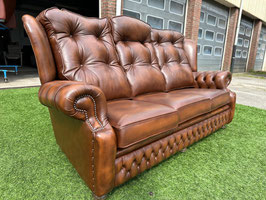 Chesterfield Suzzane origineel Springvale 3 zit leren bank + GRATIS BEZORGING!(VERKOCHT)