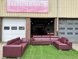 Hoekbank LEOLUX Howlo + 3 zit bankstel leer design bank sofa + GRATIS BEZORGING!