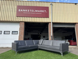 Hoekbank JORI Tigra JR-2225  grijs leer  bankstel design + Gratis bezorging!