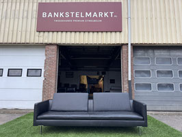 Bankstel Molinari Aspen design 4 zit bank zwart   leer + Gratis bezorging!