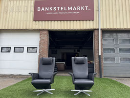 FSM relax fauteuils/stoelen design zetel zwart leer +Gratis bezorging!