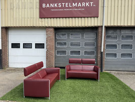 Bankstel  LEOLUX GONCHAROV design 2 x2 zits banken leer sofa + Gratis bezorging!(Verkocht)