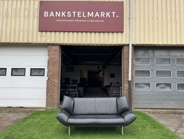 LEOLUX Tango bank relax design 3 zit bankstel zwart leer + Gratis bezorging!