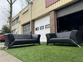 Bankstel ROLF BENZ 322 design banken zwart leer 2,5+2 zit + Gratis bezorging!(VERKOCHT)