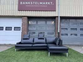 FSM Clarus hoekbank design bankstel zwart leer  De Sede + Gratis bezorging!(VERKOCHT)