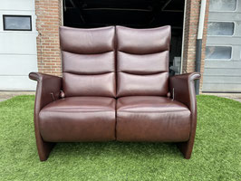 PROMINENT Wilson Frans Molenaar bruin leren relax bank +Gratis bezorging!