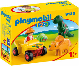 Playmobil 1.2.3 Quad de Dinosaurios