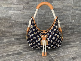 Louis Vuitton Monogram Nylon Bulles Hobo MM in Navy