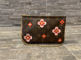 Louis Vuitton Monogram Blooming Flowers Double Zip Pochette